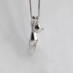 New Fashion Silver Plated Necklace Tiny Cute Cat Pendants