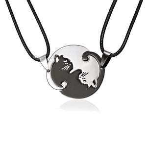 Rinhoo Couples Jewelry Necklaces Black white