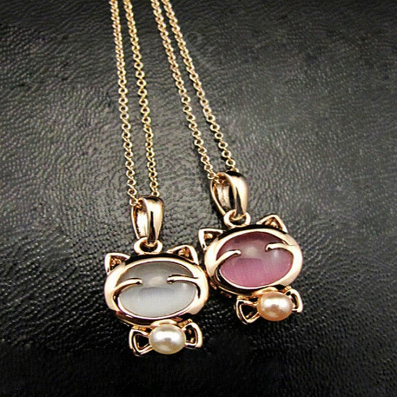 Fashion Jewelry Lucky Cat Bohemian Statement  Female Elegant Necklace