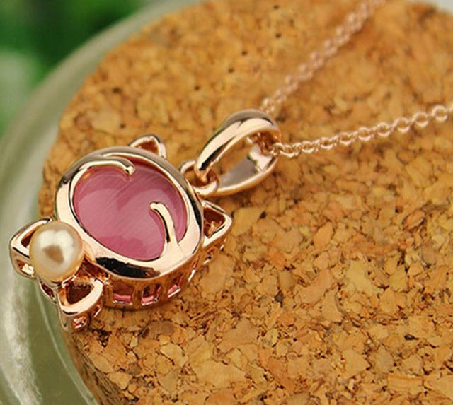 Fashion Jewelry Lucky Cat Bohemian Statement  Female Elegant Necklace