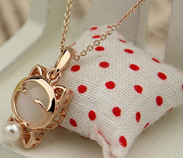 Fashion Jewelry Lucky Cat Bohemian Statement  Female Elegant Necklace